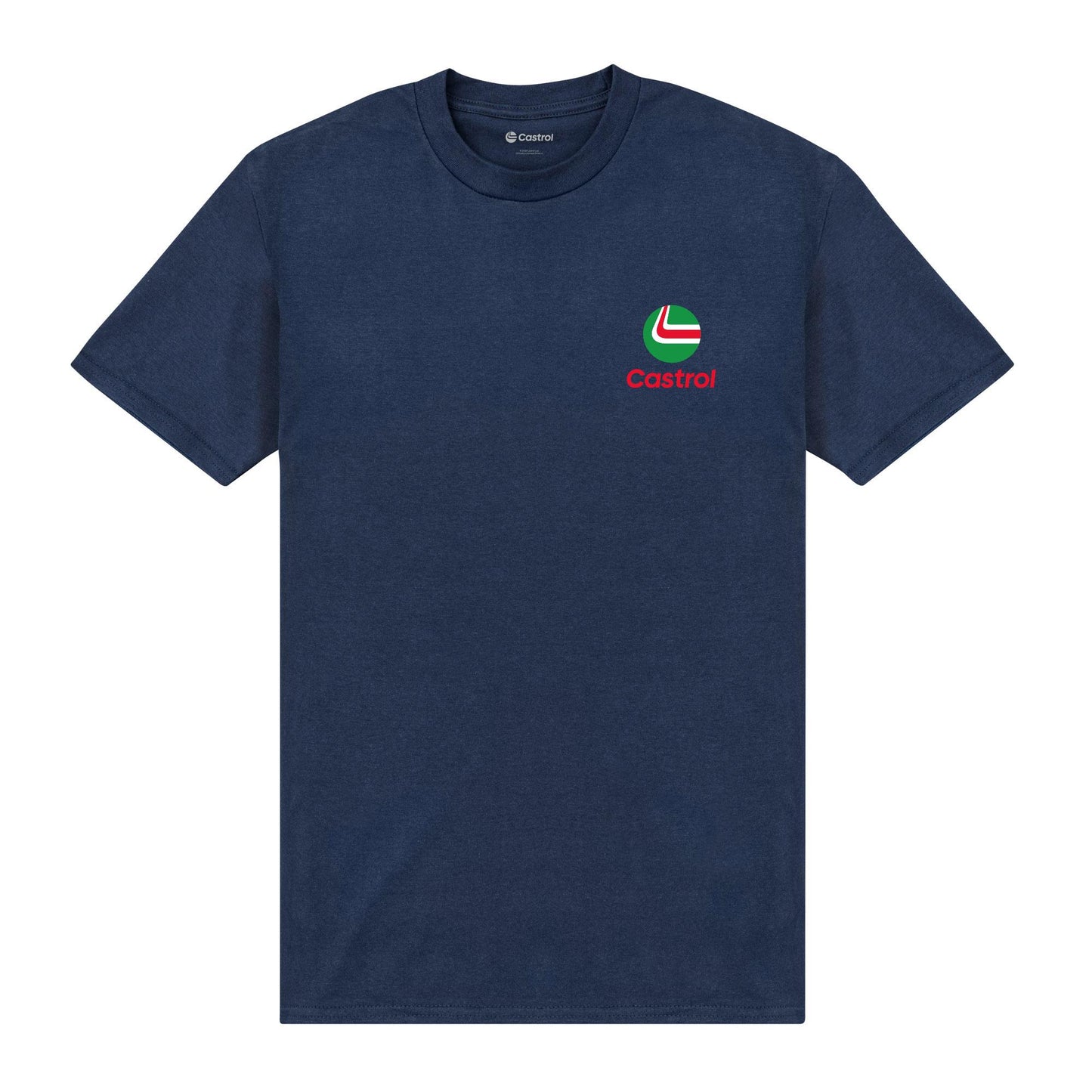Navy Blue - Front - Castrol Unisex Adult Pocket Print T-Shirt