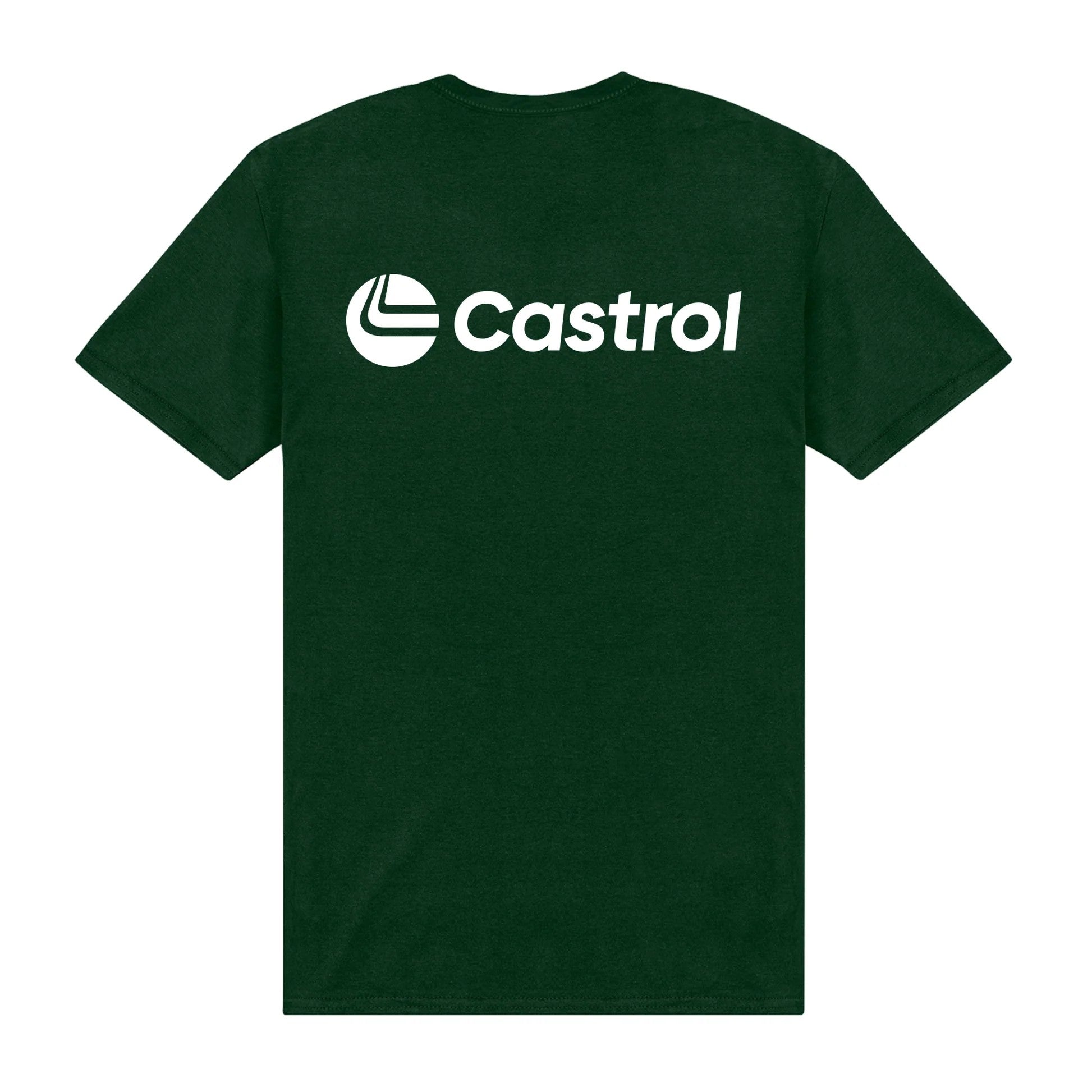 Dark Green - Back - Castrol Unisex Adult Mono Pocket Print T-Shirt