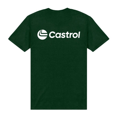 Dark Green - Back - Castrol Unisex Adult Mono Pocket Print T-Shirt