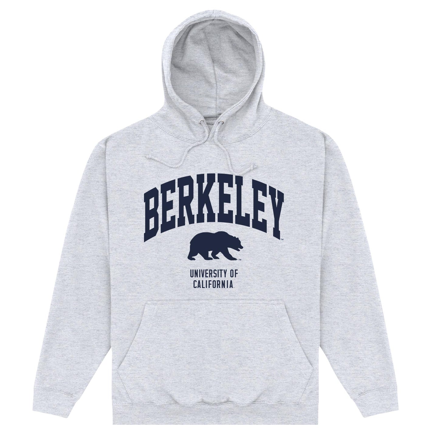 Heather Grey - Front - Berkeley Unisex Adult Bear Hoodie