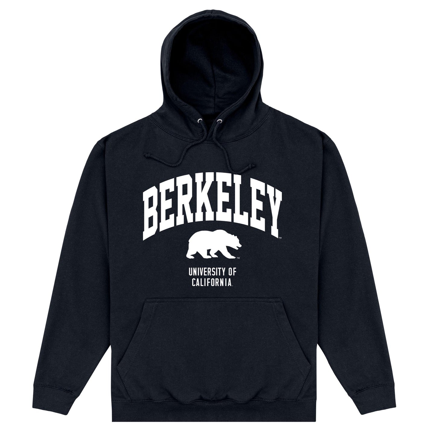 Black - Front - Berkeley Unisex Adult Bear Hoodie