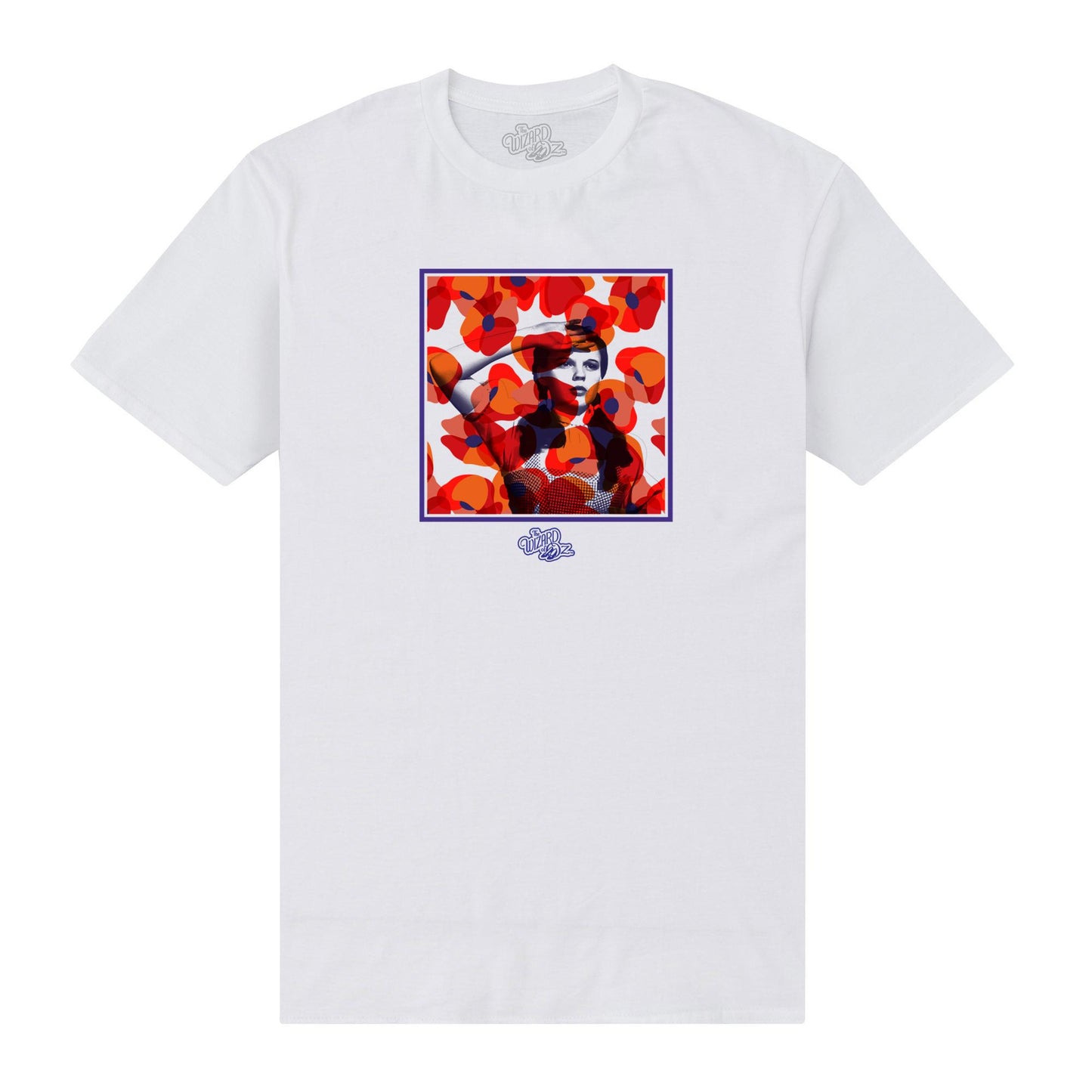 White - Front - The Wizard Of Oz Unisex Adult Poppy T-Shirt