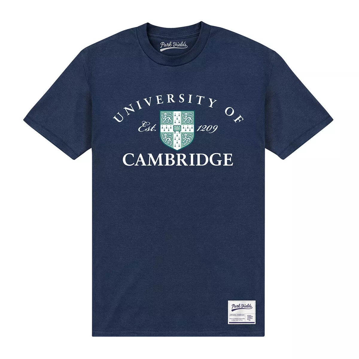 Navy Blue - Front - Park Fields Cambridge University Unisex Adult Est 1209 T-Shirt