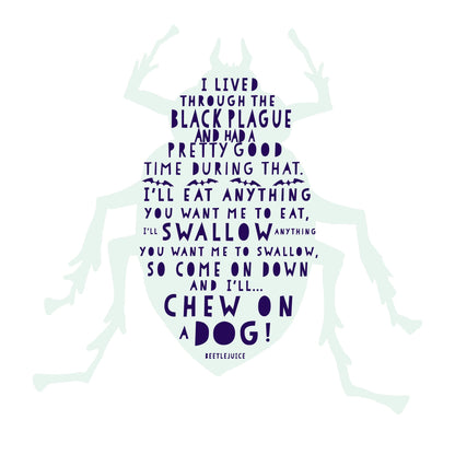 Black - Side - Beetlejuice Unisex Adult Beetle T-Shirt
