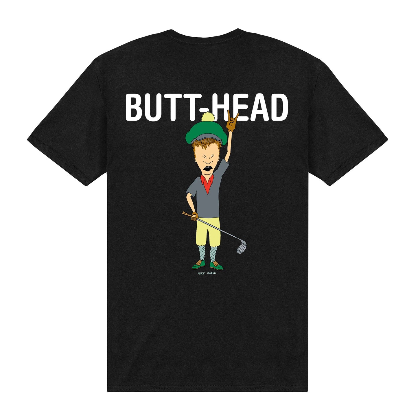 Black - Back - Beavis & Butthead Unisex Adult Butthead T-Shirt