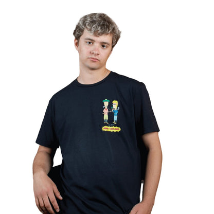 Black - Pack Shot - Beavis & Butthead Unisex Adult Butthead T-Shirt