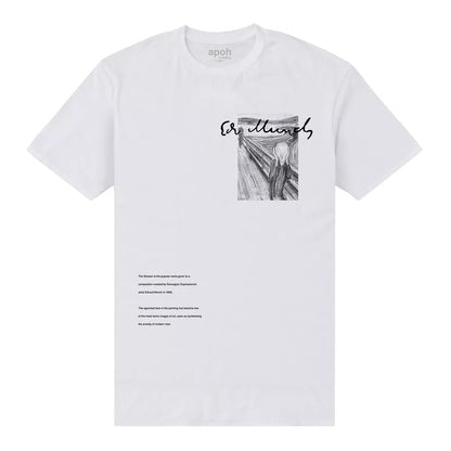 White - Front - Apoh Unisex Adult 1893 Edvard Munch T-Shirt