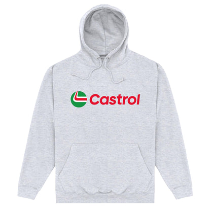 Heather Grey - Front - Castrol Unisex Adult Lock Up Hoodie