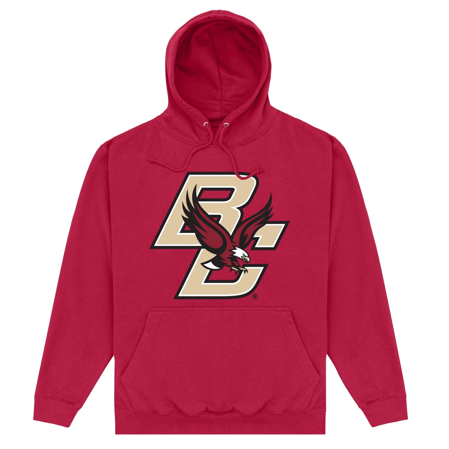 Maroon - Front - Boston College Unisex Adult Eagle Hoodie