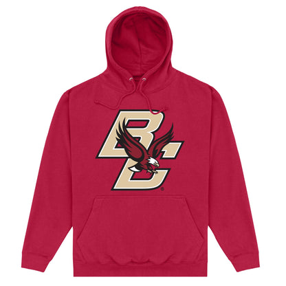 Maroon - Front - Boston College Unisex Adult Eagle Hoodie