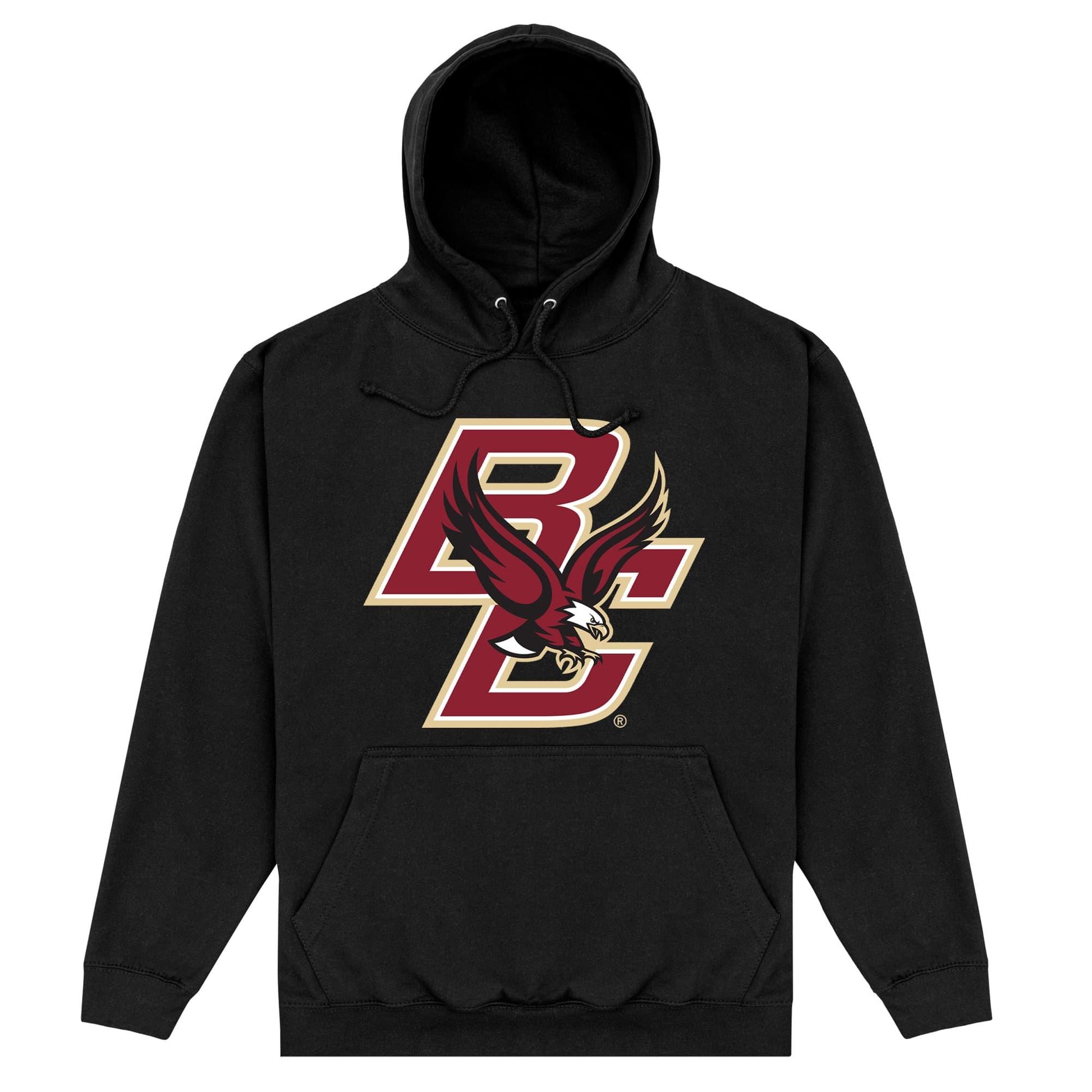 Black - Front - Boston College Unisex Adult Eagle Hoodie