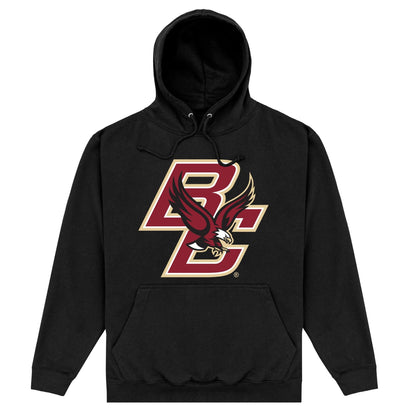 Black - Front - Boston College Unisex Adult Eagle Hoodie