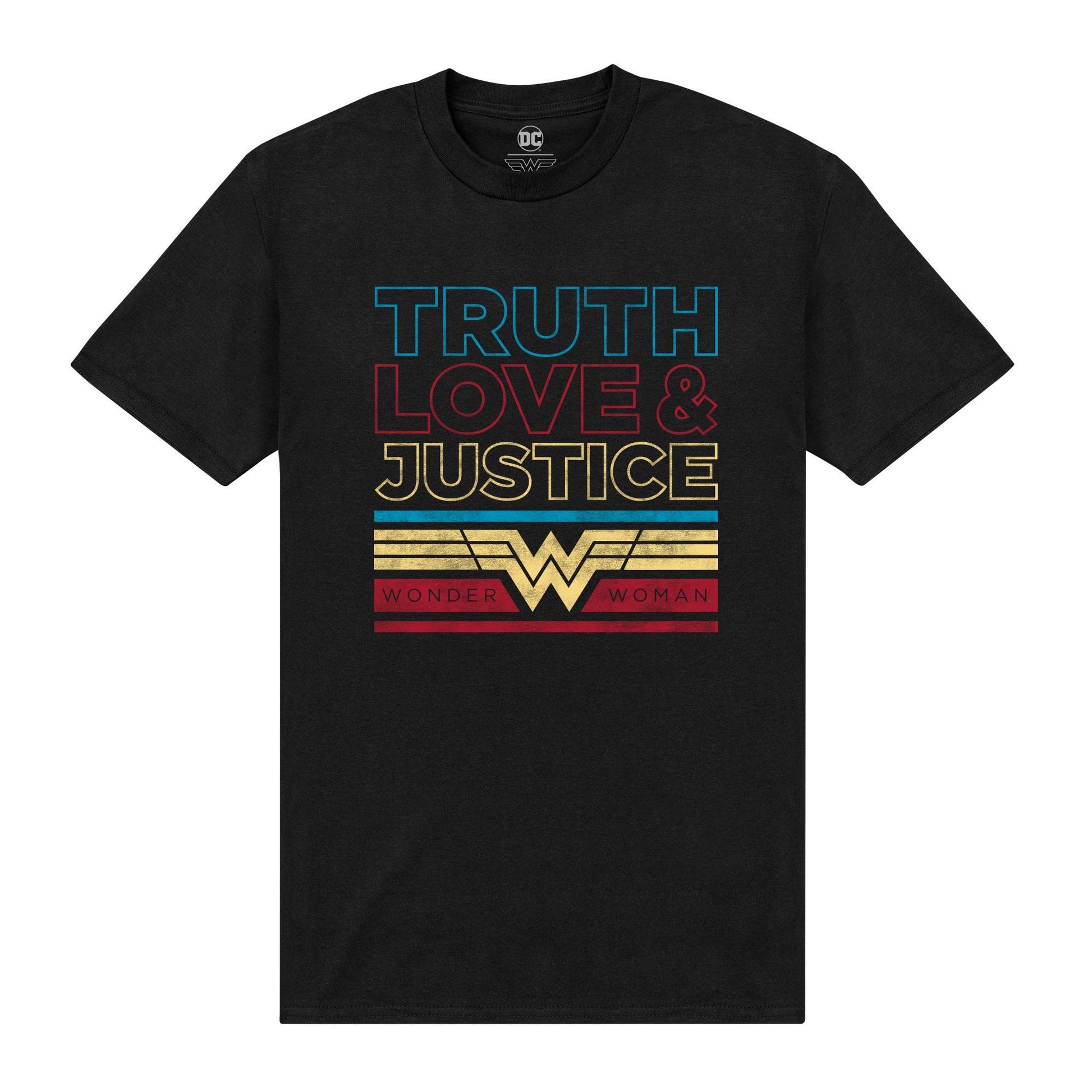 Black - Front - Wonder Woman Unisex Adult Truth T-Shirt