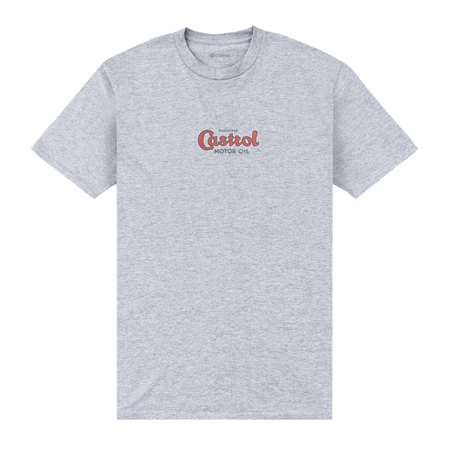 Heather Grey - Front - Castrol Unisex Adult British Owned T-Shirt
