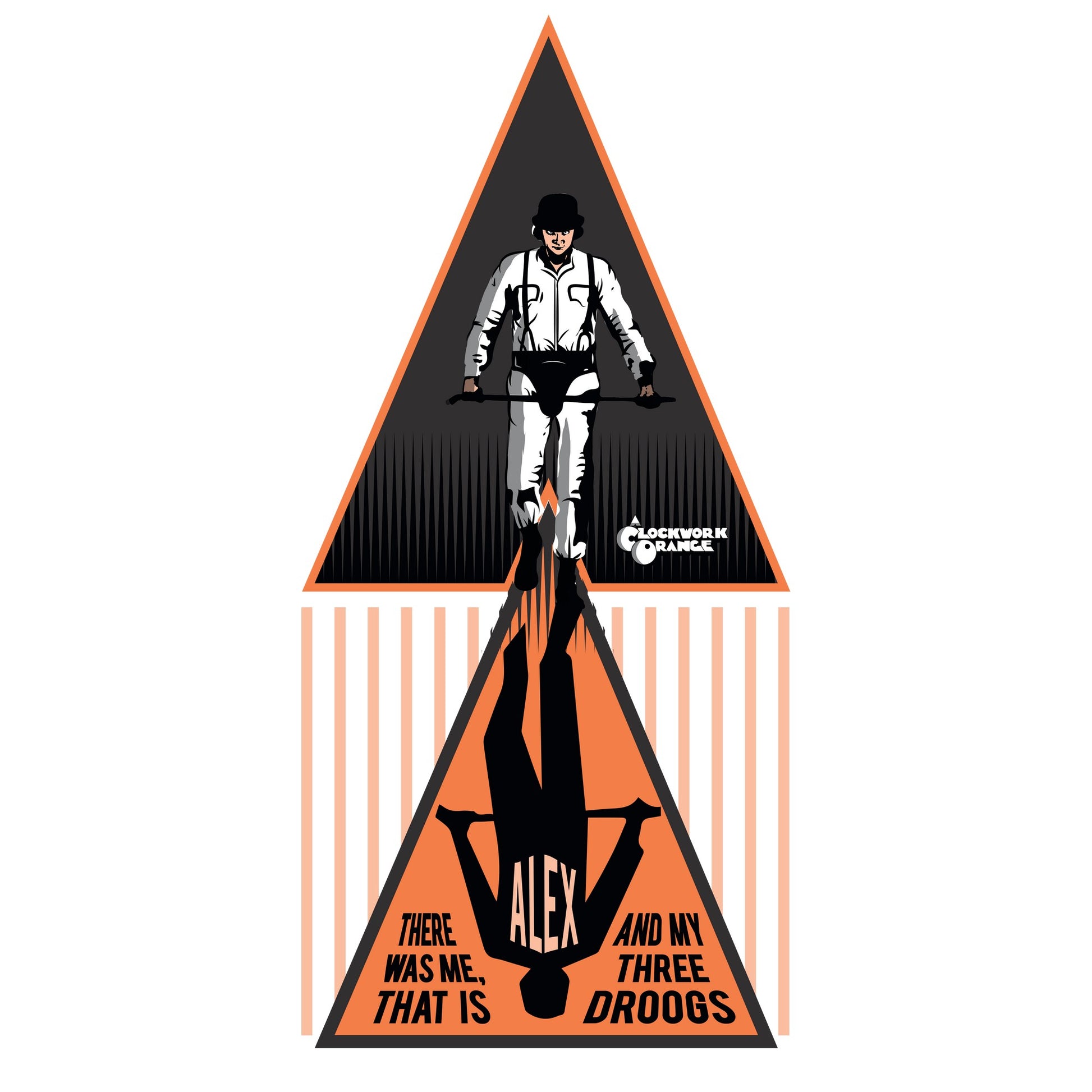 Black - Side - A Clockwork Orange Unisex Adult Three Droogs T-Shirt