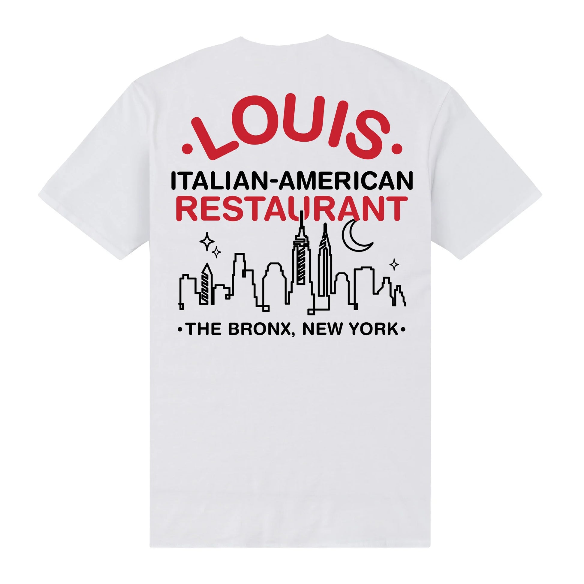 White - Back - The Godfather Unisex Adult Louis Restaurant T-Shirt