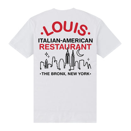 White - Back - The Godfather Unisex Adult Louis Restaurant T-Shirt