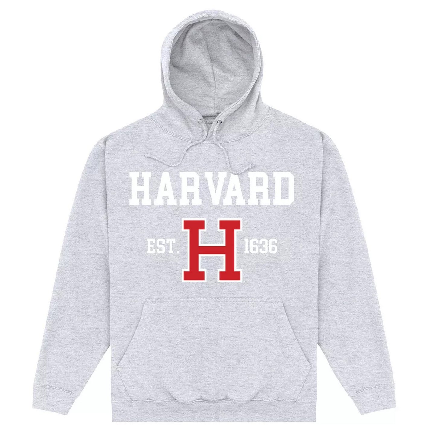 Heather Grey - Front - Harvard University Unisex Adult Est 1636 Hoodie