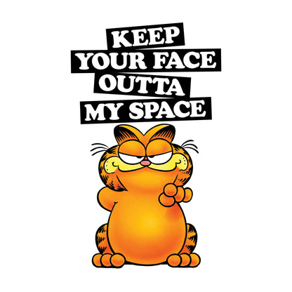 White - Side - Garfield Unisex Adult My Space T-Shirt