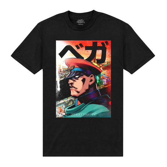 Black - Front - Street Fighter Unisex Adult M Bison T-Shirt