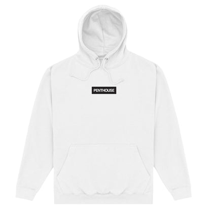 White - Front - Penthouse Unisex Adult Logo Hoodie