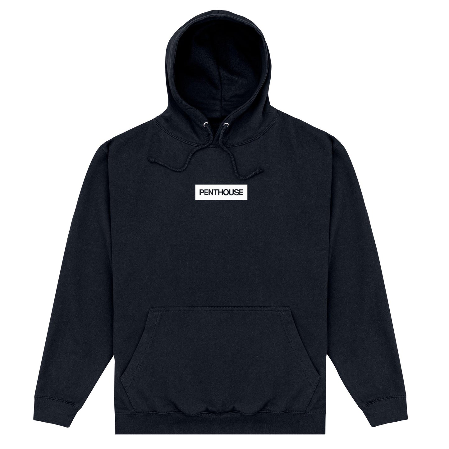Black - Front - Penthouse Unisex Adult Logo Hoodie