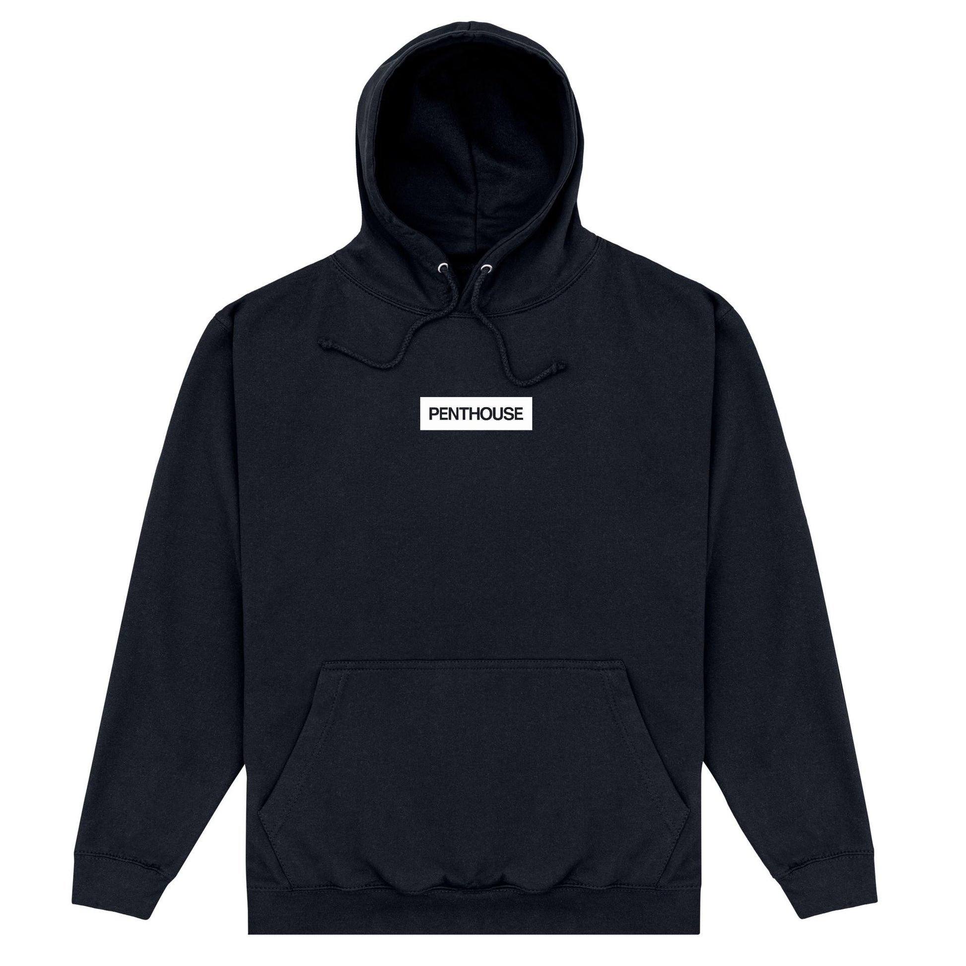 Black - Front - Penthouse Unisex Adult Logo Hoodie