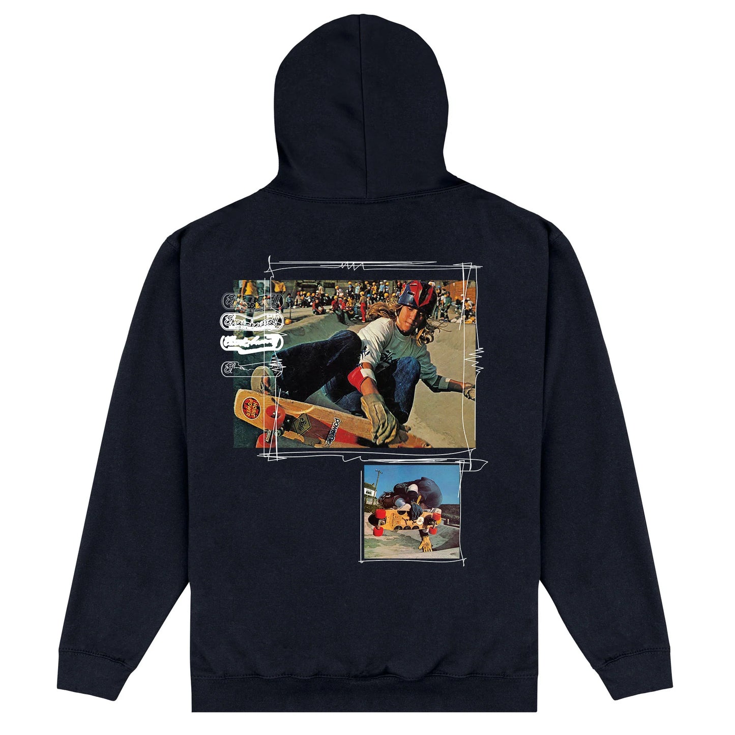 Black - Back - Skateboard! Unisex Adult Magazine Photograph Hoodie