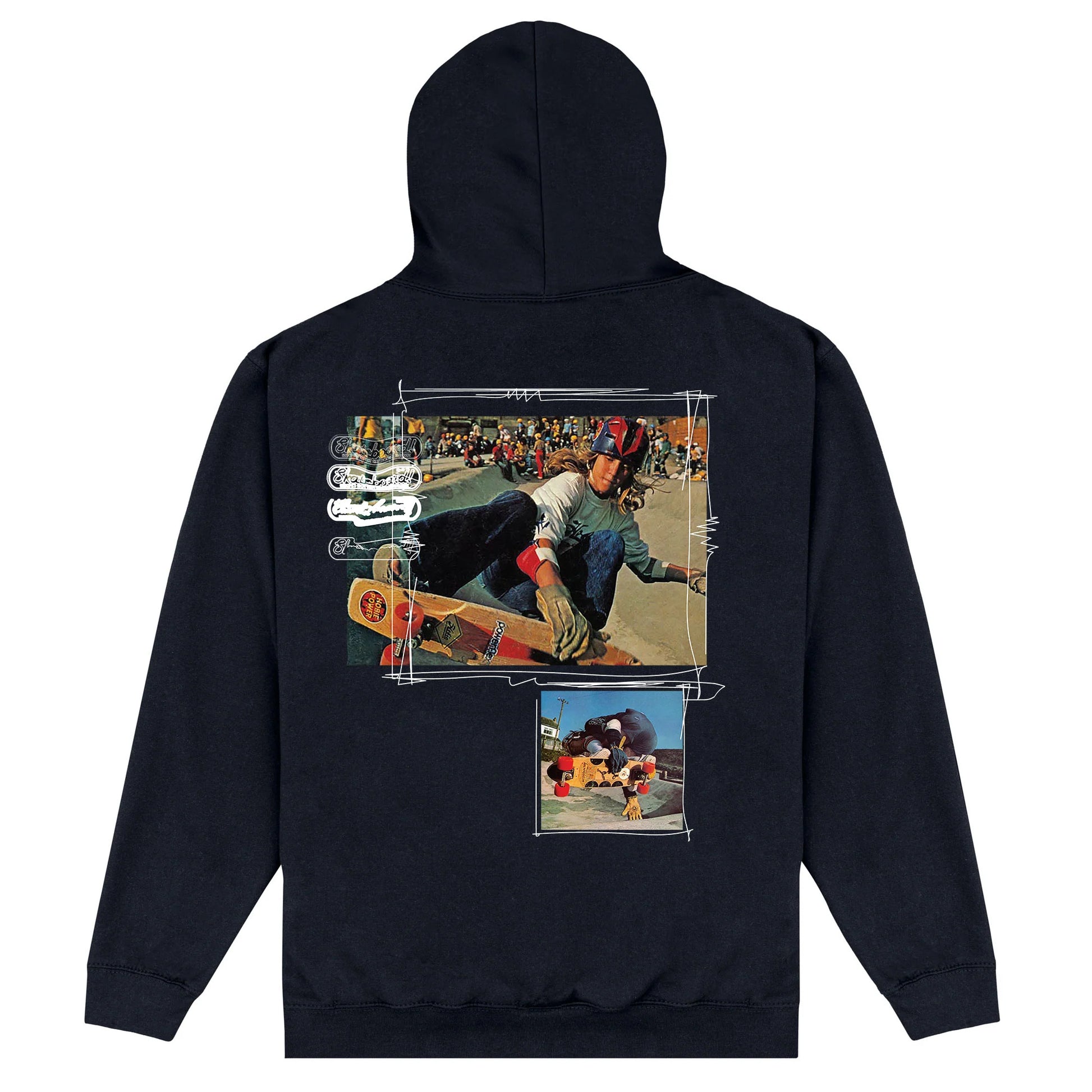 Black - Back - Skateboard! Unisex Adult Magazine Photograph Hoodie
