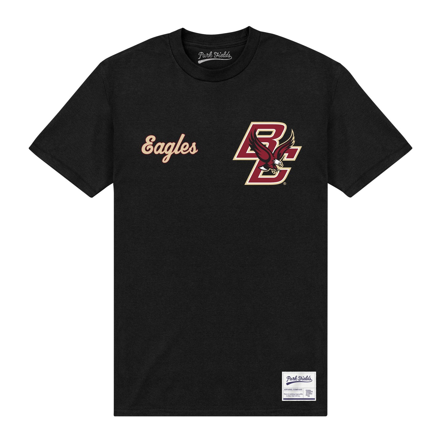 Black - Front - Boston College Unisex Adult BC Eagles T-Shirt