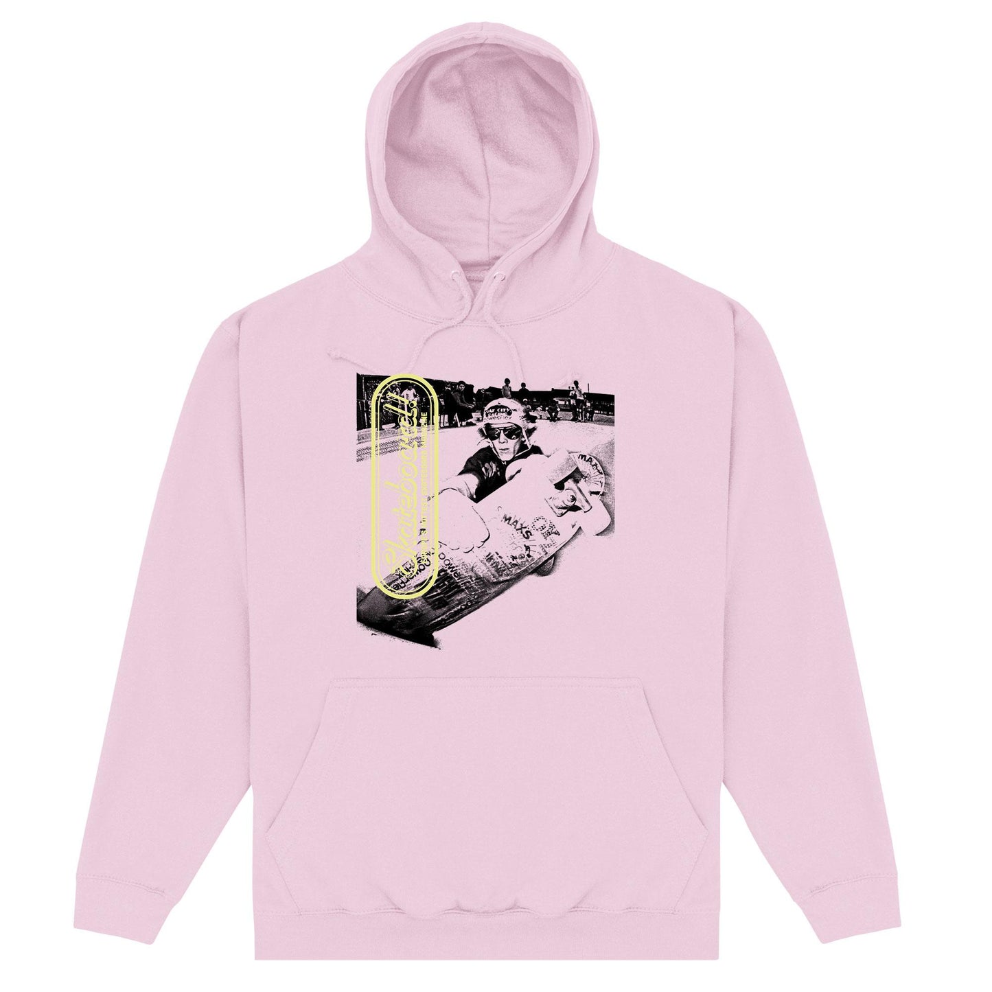 Light Pink - Front - Skateboard! Unisex Adult Magazine Grab Hoodie