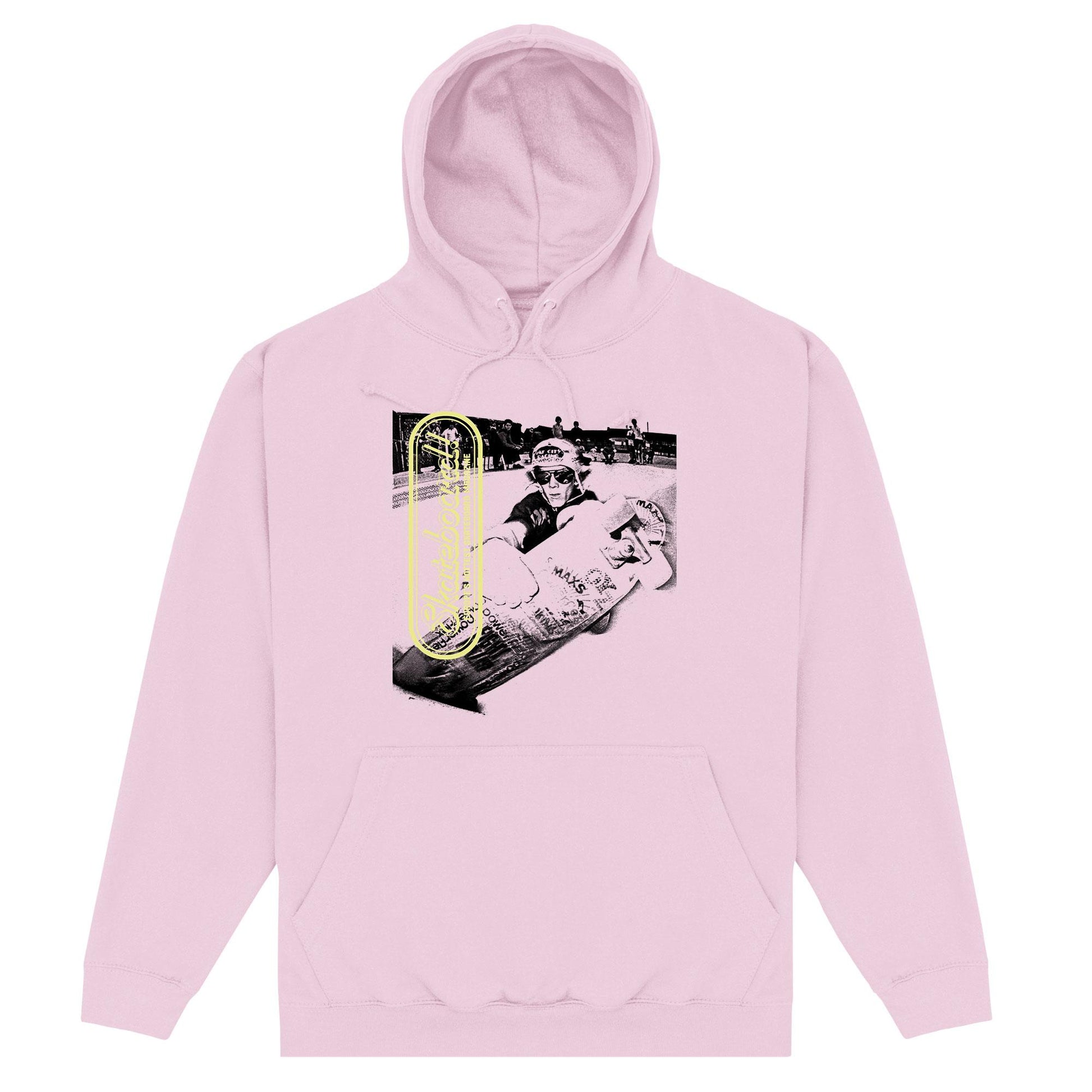 Light Pink - Front - Skateboard! Unisex Adult Magazine Grab Hoodie