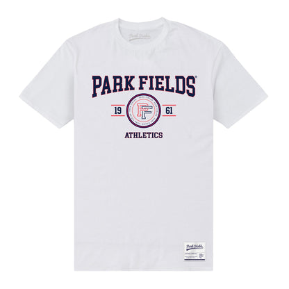 White - Front - Park Fields Unisex Adult Lock Up T-Shirt