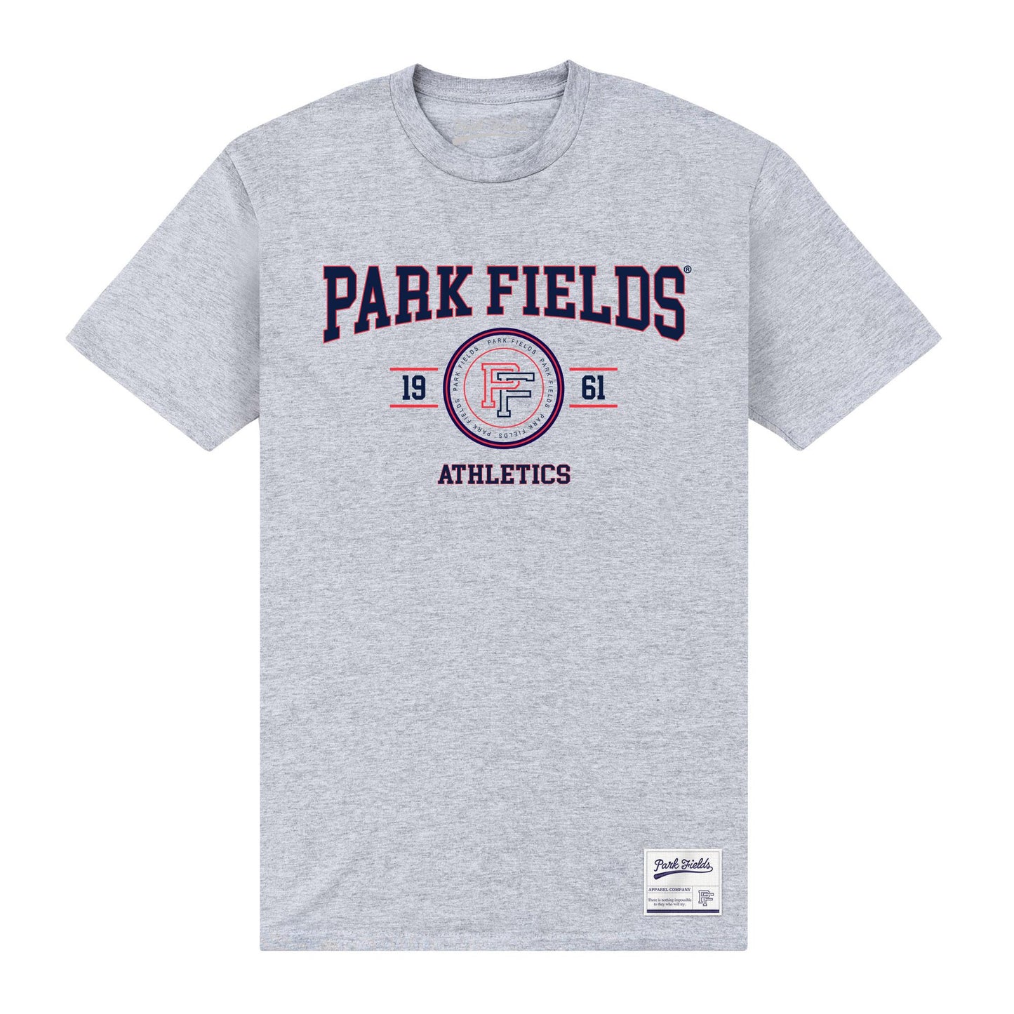 Heather Grey - Front - Park Fields Unisex Adult Lock Up T-Shirt