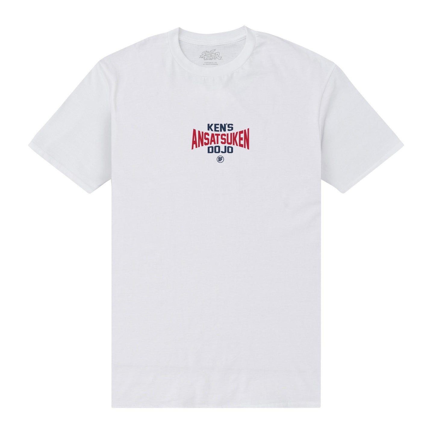 White - Front - Street Fighter Unisex Adult Ken´s Dojo T-Shirt