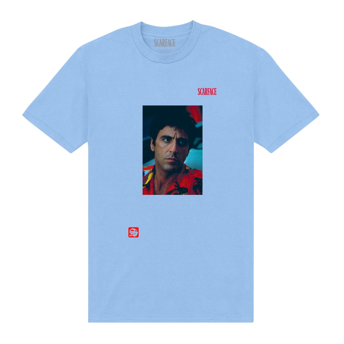 Light Blue - Front - Scarface Unisex Adult Tony Montana T-Shirt