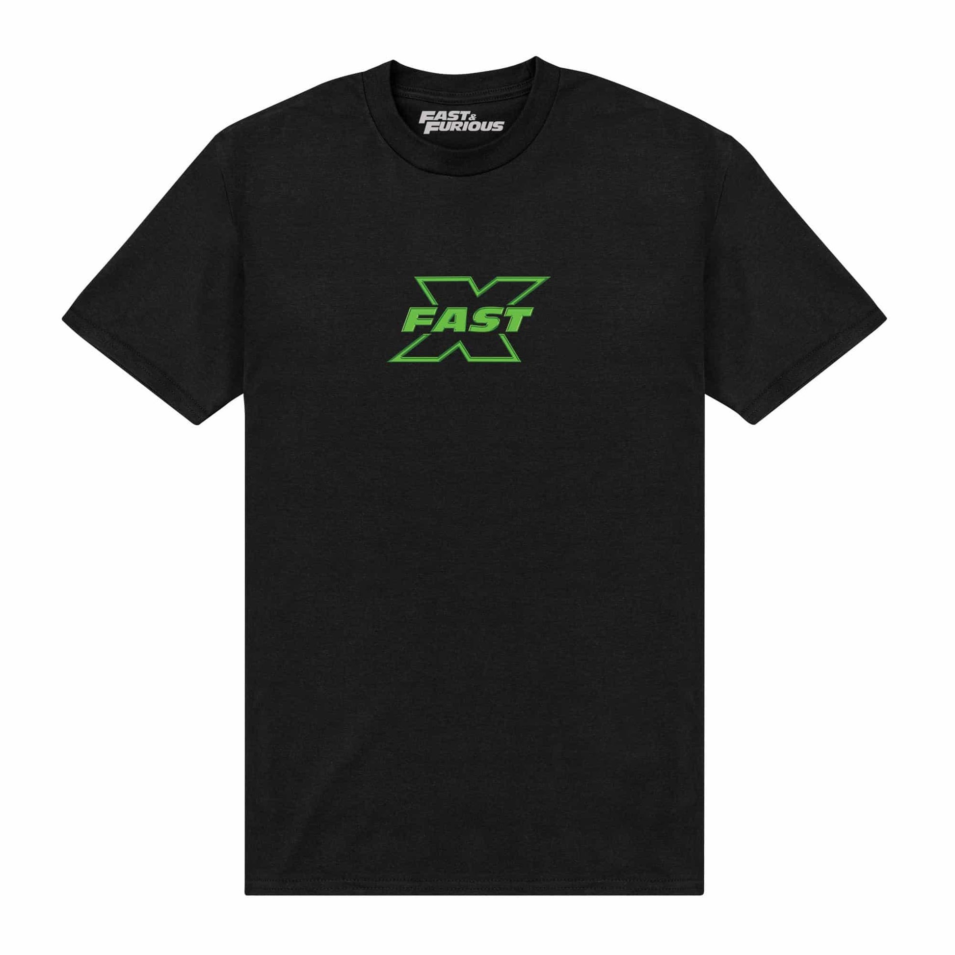 Black - Front - Fast X Unisex Adult All Green T-Shirt