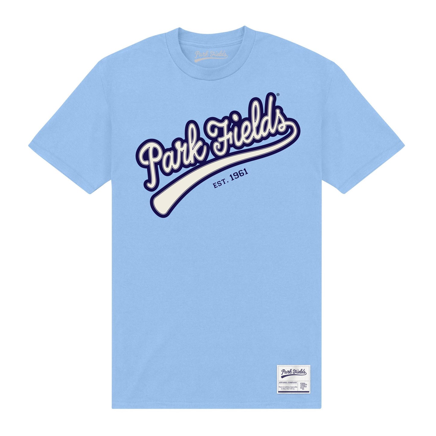 Light Blue - Front - Park Fields Unisex Adult Forty Five T-Shirt