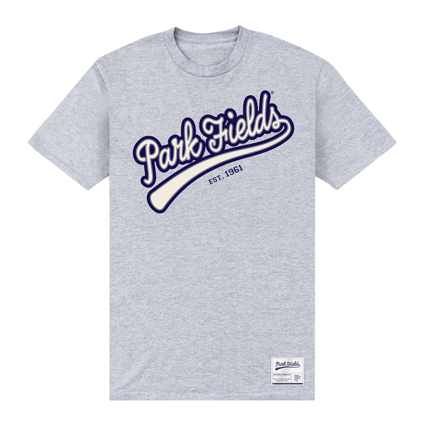Heather Grey - Front - Park Fields Unisex Adult Forty Five T-Shirt