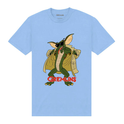 Light Blue - Front - Gremlins Unisex Adult Flasher T-Shirt