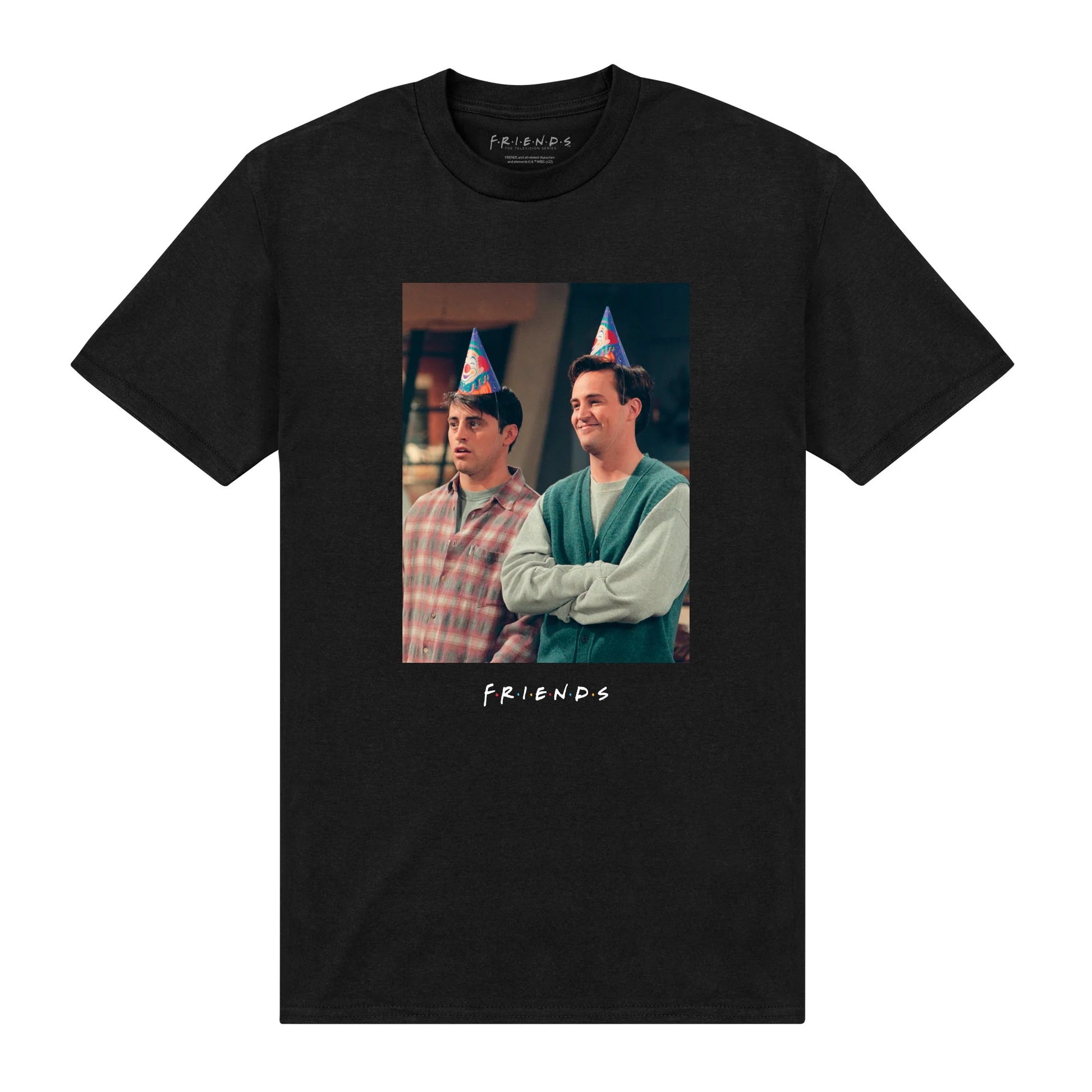 Black - Front - Friends Unisex Adult Joey & Chandler T-Shirt