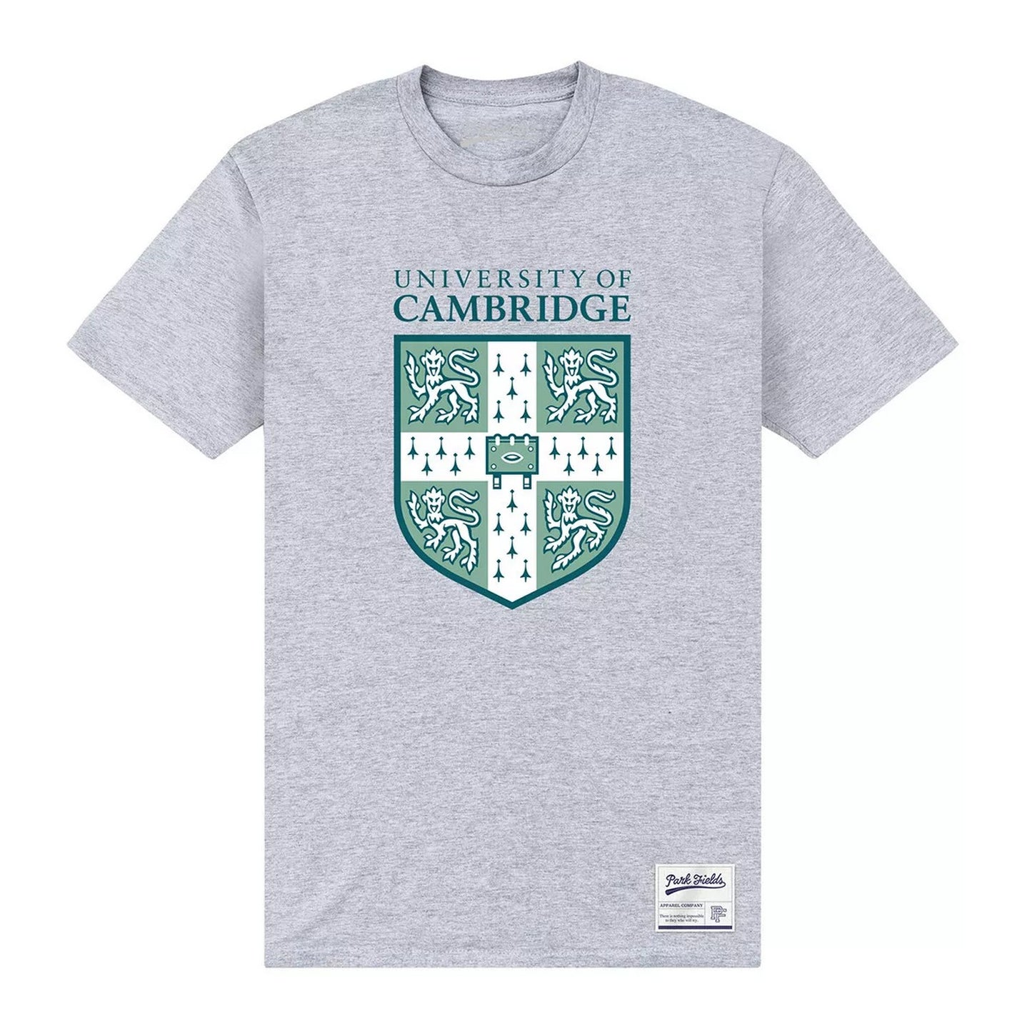 Heather Grey - Front - Park Fields Cambridge University Unisex Adult Shield T-Shirt