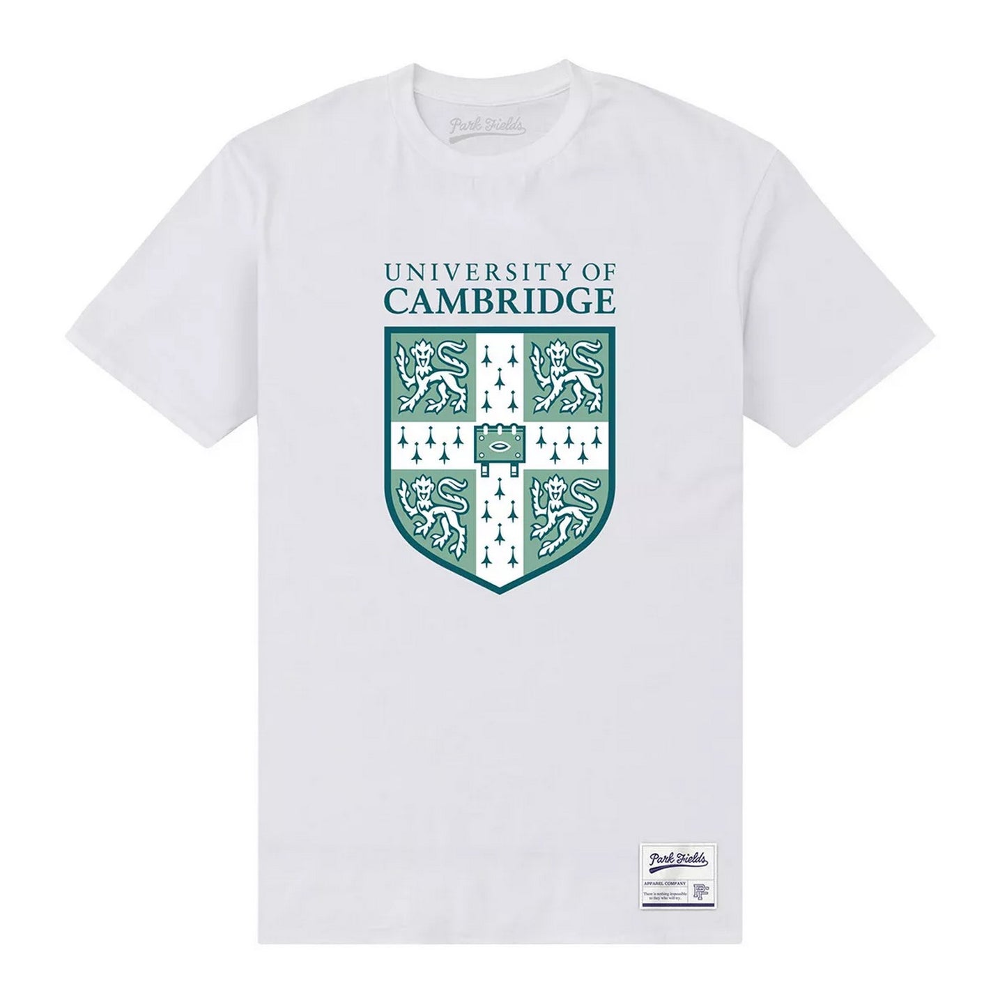 White - Front - Park Fields Cambridge University Unisex Adult Shield T-Shirt