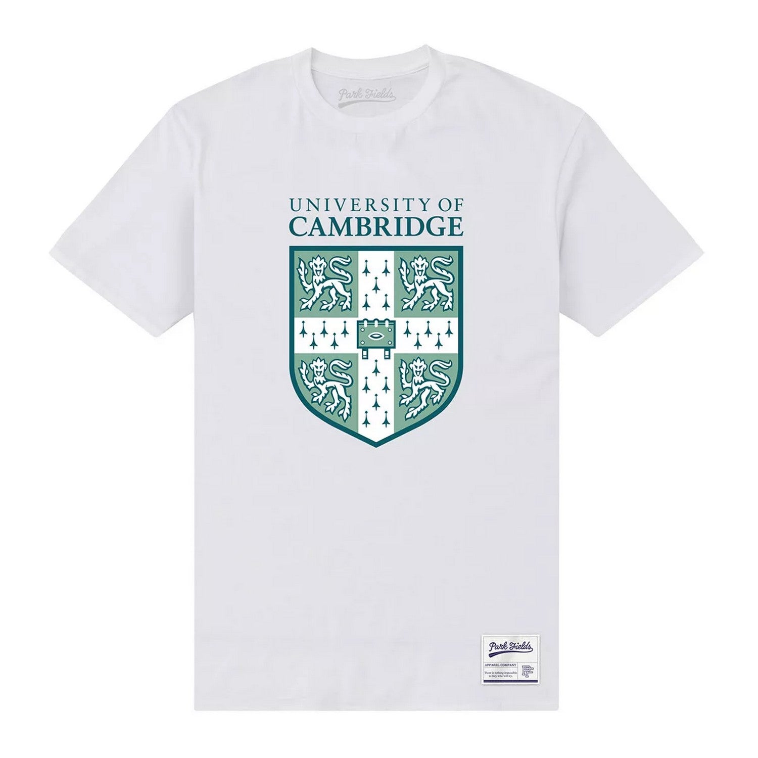 White - Front - Park Fields Cambridge University Unisex Adult Shield T-Shirt