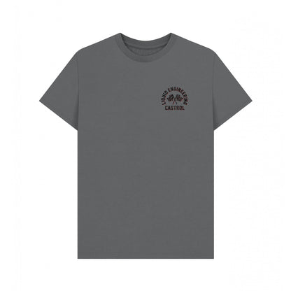 Slate Grey - Front - Castrol Unisex Adult Liquid Engineering T-Shirt
