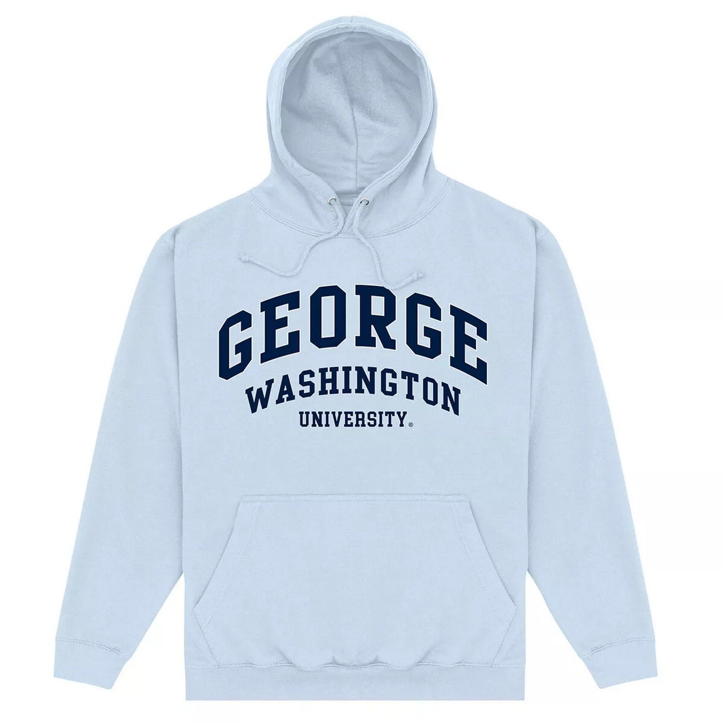 Sky Blue - Front - George Washington University Unisex Adult Script Hoodie