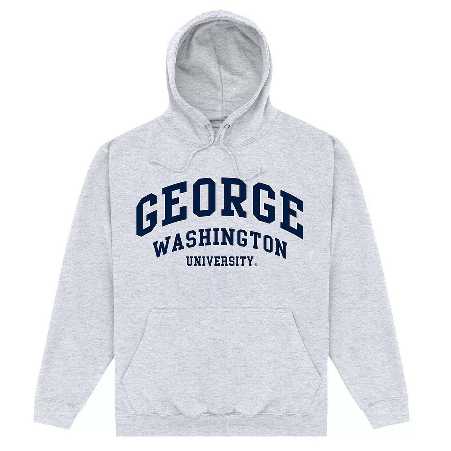 Heather Grey - Front - George Washington University Unisex Adult Script Hoodie