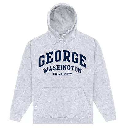 Heather Grey - Front - George Washington University Unisex Adult Script Hoodie
