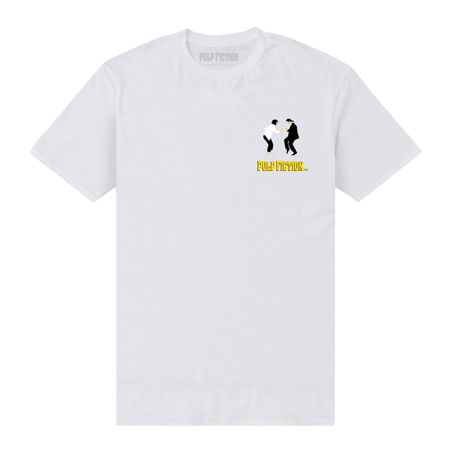 White - Front - Pulp Fiction Unisex Adult Vince & Mia T-Shirt
