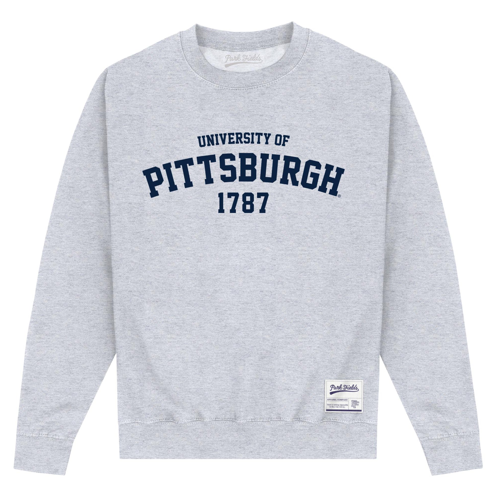 Heather Grey - Front - University Of Pittsburgh Unisex Adult 1787 Sweatshirt